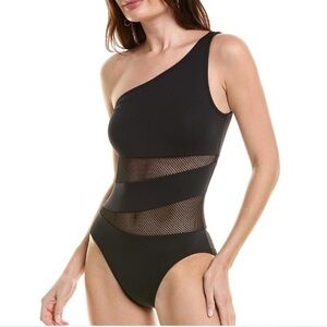 Carmen Marc Valvo Elegant Black One Piece Swimwear Size 6